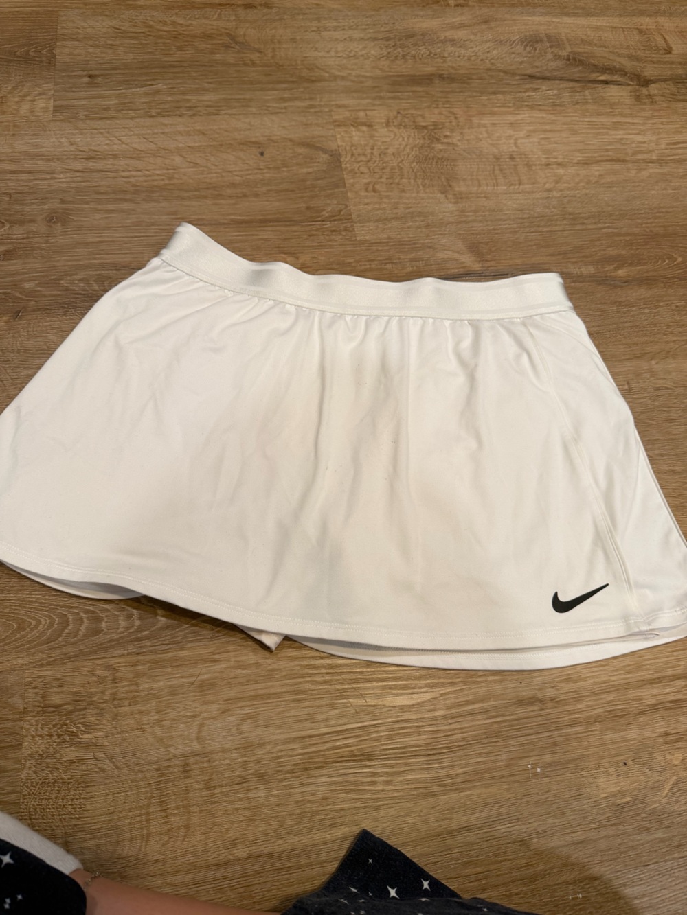 Nike White Dri-FIT Athletic Skirt with Swoosh Detail
